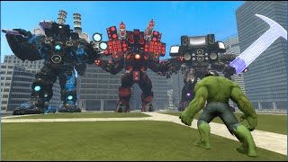 ALL STRONGEST VERSION FIGHT HULK AND SKIBIDI TOILET In Garry's Mod