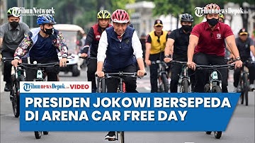 Presiden Jokowi Bersepeda di Arena Car Free Day