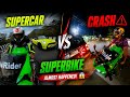 Supercar vs Superbike… Almost Crashed! 😳