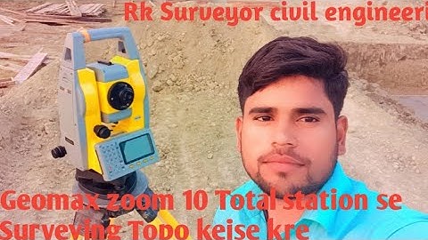 Geomax zoom 10 total station        Training  station set up keise kre Hindi 2023