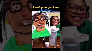 Paint your partner challenge#funnv#Love#couplespaintingchallenge #date #painteachother