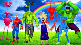 Siren Head Vs Ice Cream Man Hulk Huggy Wuggy Cartoon Cat Mommy Long Legs Scp Monsters