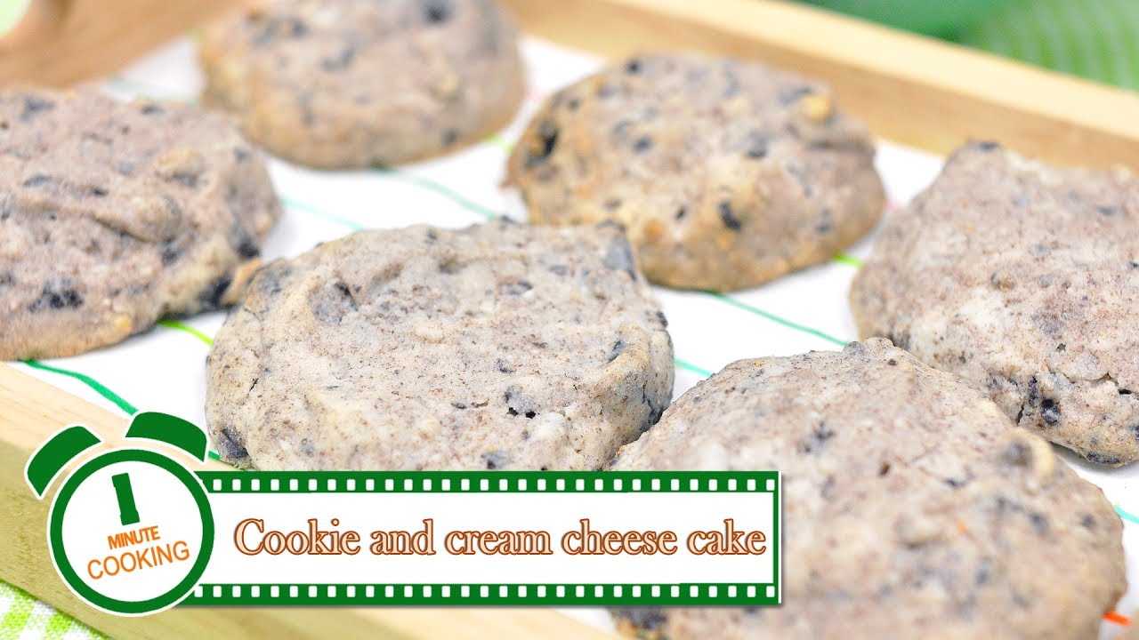 โอรีโอชีสเค้กคุกกี้ | Cookie and Cream Cheesecake Cookie | 1 Minute Cooking