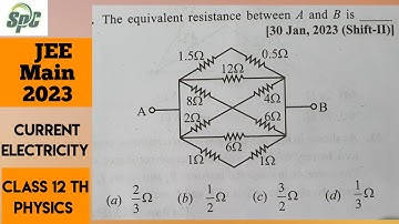 The equivalent resistance between A and B is   .....[ JEE Main - 30 Jan ,2023 ( Shift - II ) ]