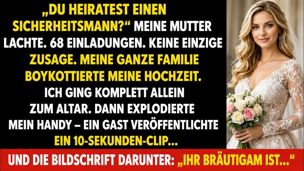 Meine Eltern boykottierten meine Hochzeit wegen eines Sicherheitsmannes – 10 Sekunden, die alles enthüllten.