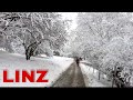 Viel Schnee in Linz Österreich