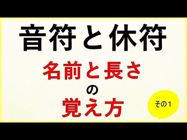 初心者のためのピアノレッスン 音符と休符 名前と長さ Youtube