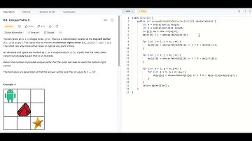 LeetCode 63. Unique Paths II 中文解题思路 Java #dynamicprogramming