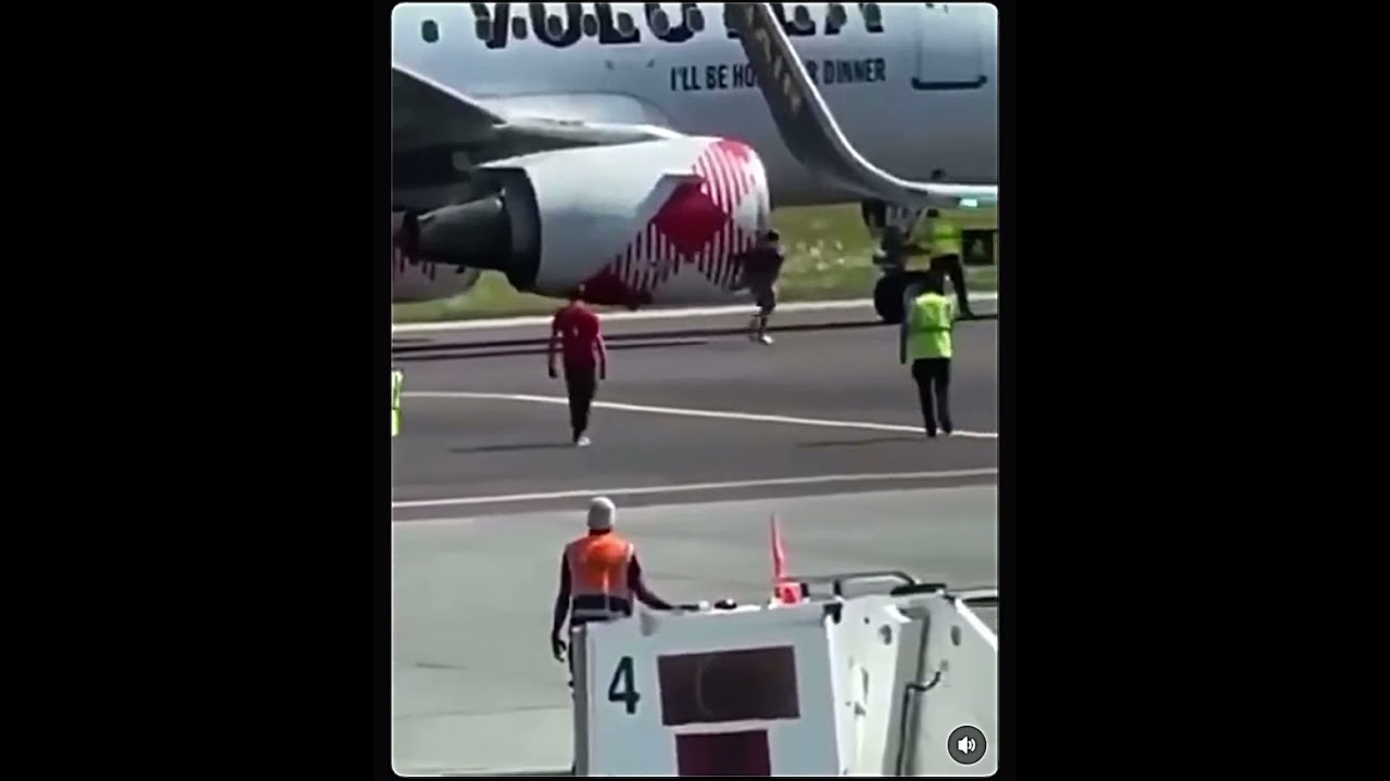 Man Ran Towards Plane And Fell Into Jet Engine