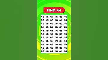 Can You Spot 64 Hidden Among 46s? 👀 | Focus Challenge Quiz #shorts