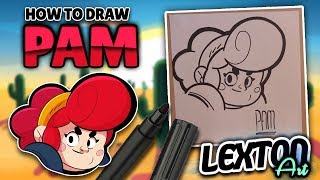 How To Draw Pam Brawl Stars Lextonart Youtube