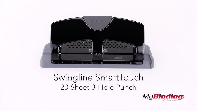 EZ Squeeze™ 40 Sheet Hole Punch, Silver/Black