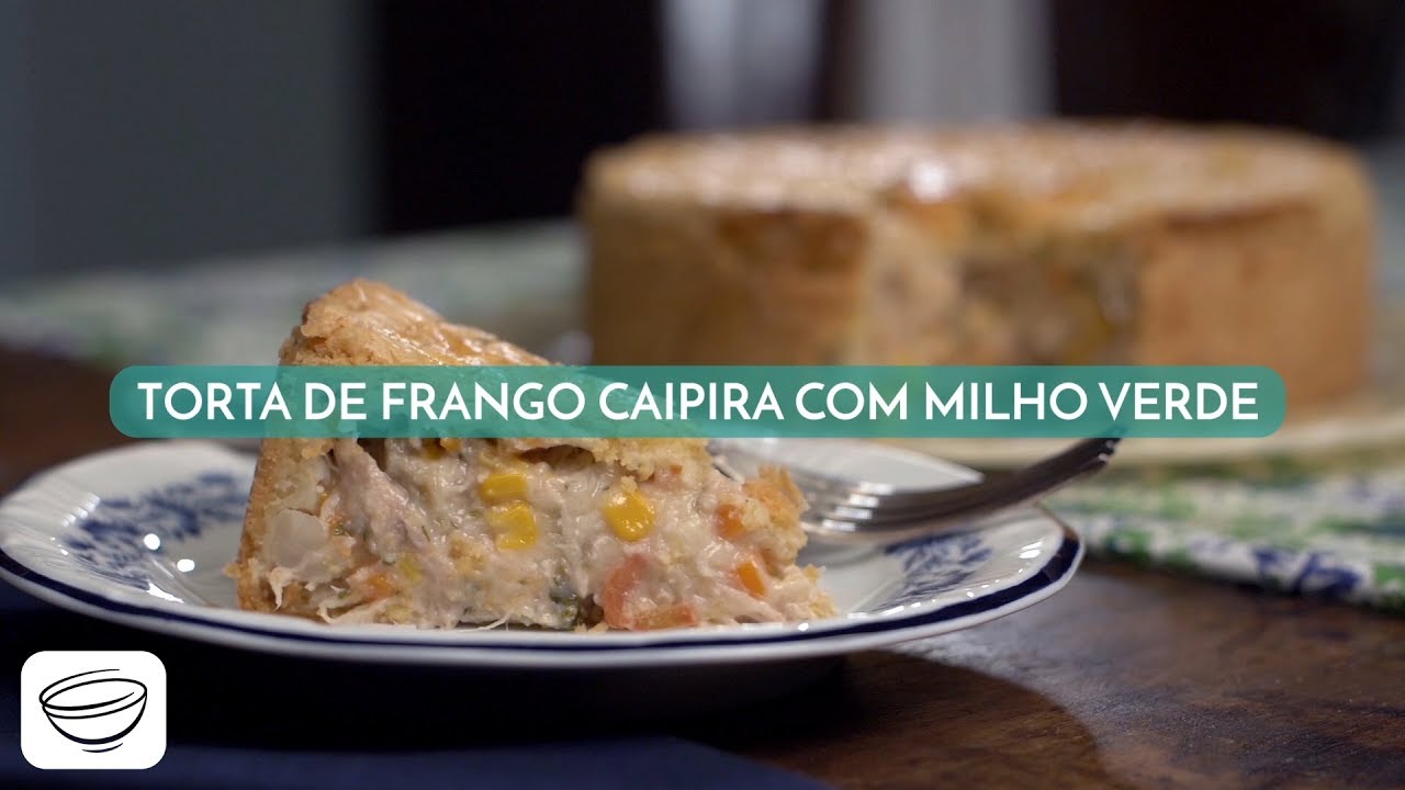 Torta de frango caipira com milho verde | Receitas em 1min | Na Cozinha da Helô