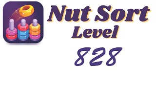 Nut Sort Level 828 Walkthrough | Nuts — Color Sort 828 solution