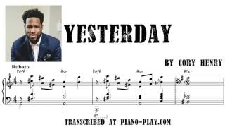 Cory Henry - Yesterday transcription in PDF, MIDI chords