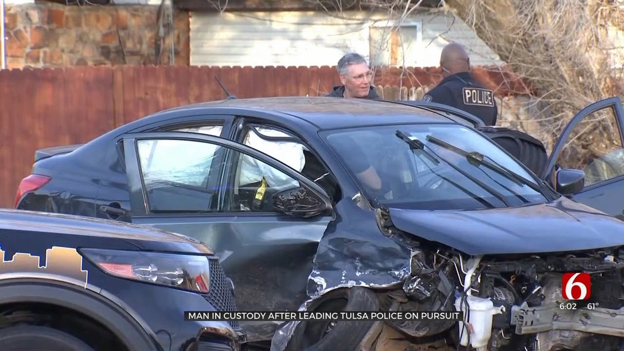 Man In Custody After Leading Tulsa Police On Pursuit - YouTube