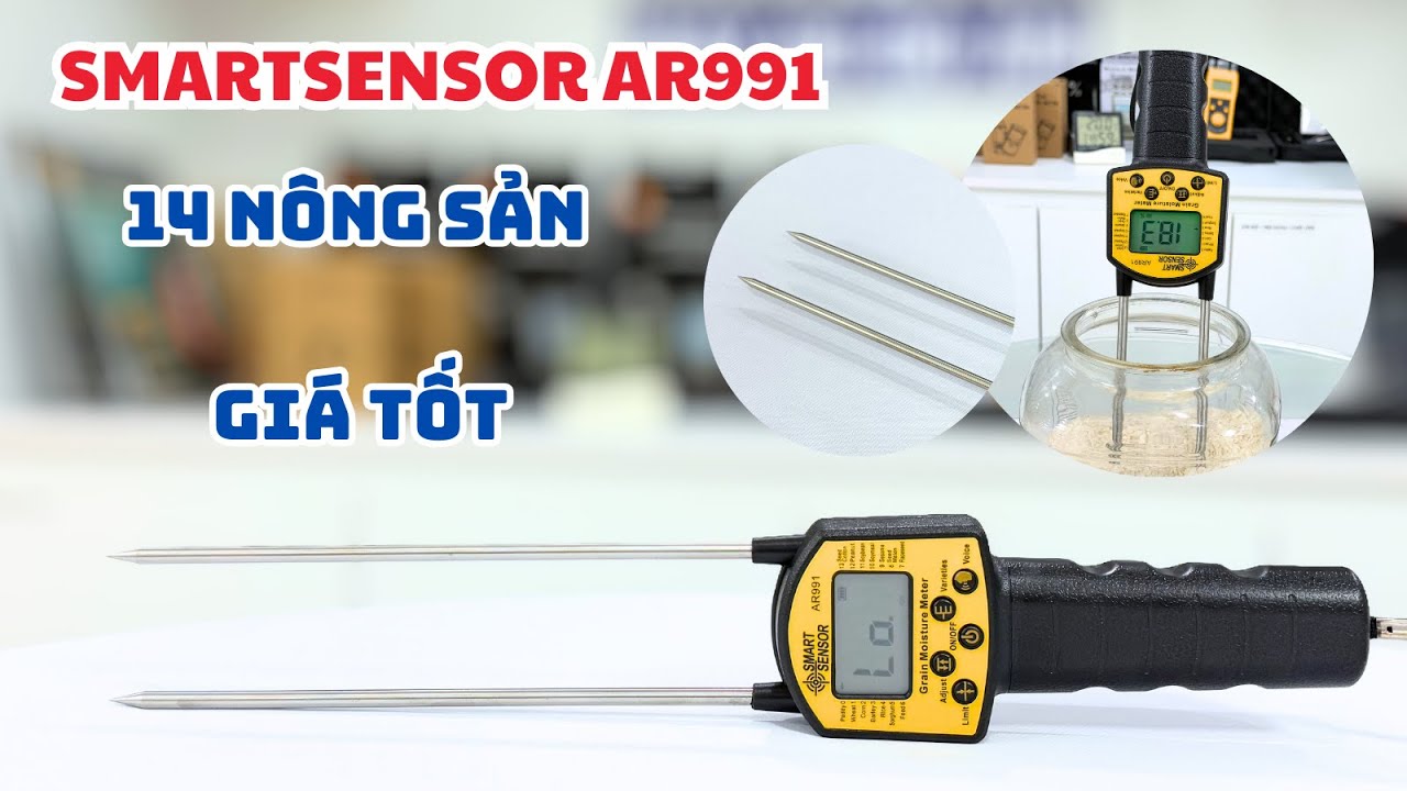 Giới thiệu Máy đo độ ẩm đa năng SmartSensor AR991 đo tới 14 loại nông sản, giá cực tốt
