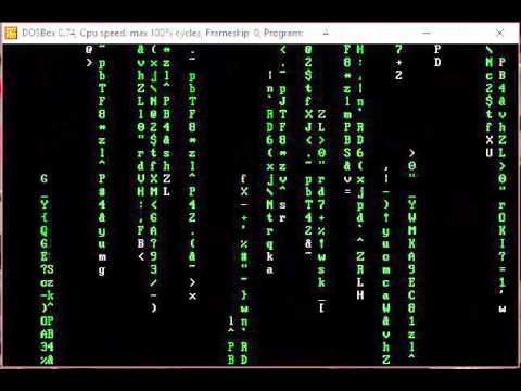 The Matrix falling code by Assembly (TASM) - YouTube
