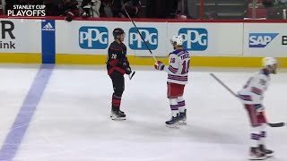 Vincent Trocheck Celebrates In The Face Of Sebastian Aho