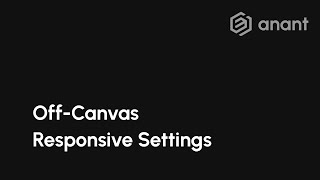 Off Canvas Responsive Settings
