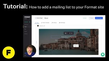 Adding a Mailing List Section to Your Format Site
