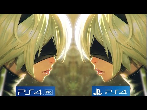 Nier Automata - PS4 PRO Vs PS4 Graphics Comparison [1080p/60fps]