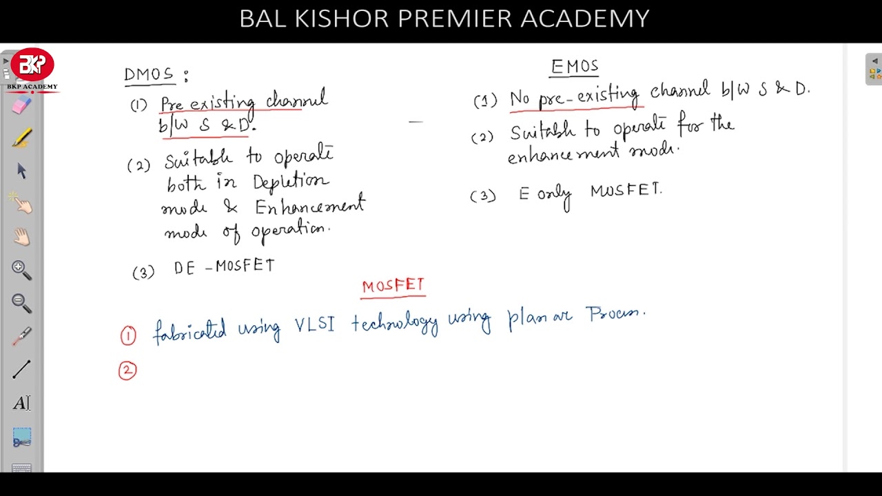 1 INTRODUCTION TO MOSFET BKP ACADEMY YouTube