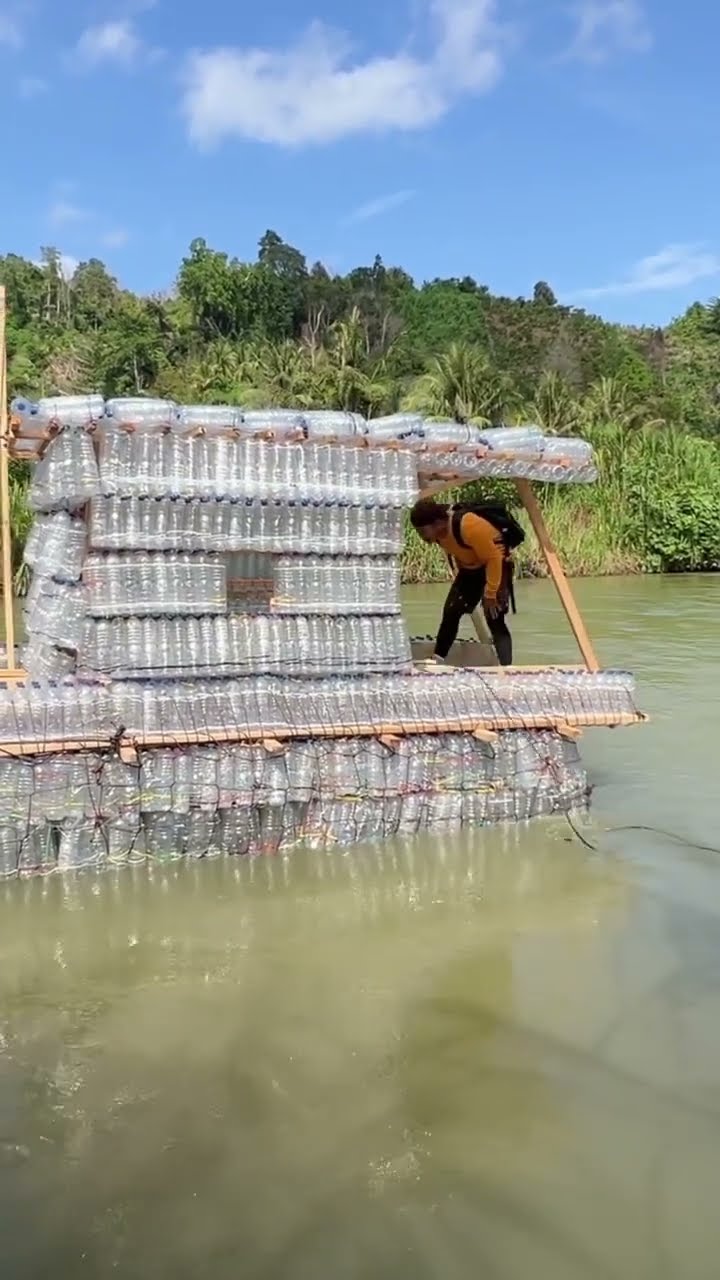 Recycling Bottles Into Boats || ViralHog