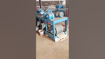 Disc magnetic separator operation: sorting tantalum, tin ore, titanium iron ore, monazite.