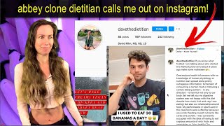 abbey sharp clone “Dave the Dietitian” calls me out then blocks me on instagram!