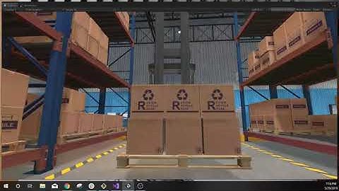 Forklift AI in Unity using Finite State Machine - Soothing to watch