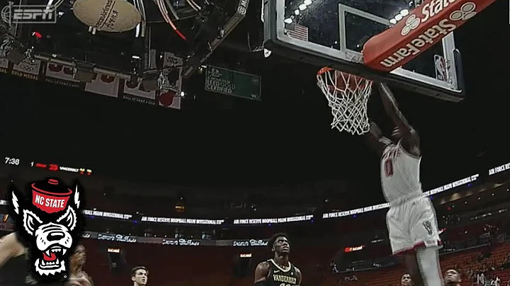 NC States D.J. Funderburk Slams Home Alley-Oop Dun...