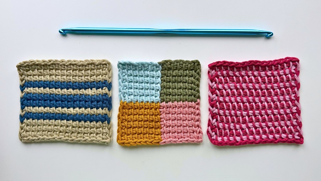 3 Ways to Change Colour in Tunisian Crochet
