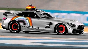 F1 Safety Car Drifting AMG GTR Glowing Brake Discs - Bernd Mayländer