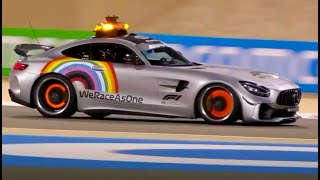 F1 Safety Car Drifting AMG GTR Glowing Brake Discs - Bernd Mayländer