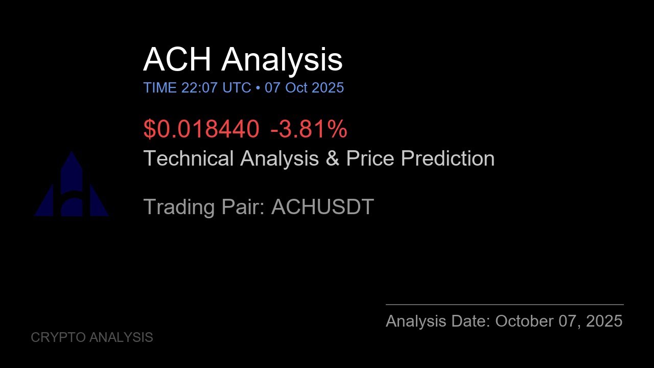 ACH (ACHUSDT) Technical Analysis - Price Prediction & Buy or Sell October 07, 2025