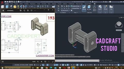 AutoCAD 3D Modeling Tutorial | How to Create a Bracket Link from 2D Drawing | CADCraft Studio