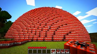 MINECRAFT ENORMOUS BALL OF 4,347,686 TNT EXPLOSION WITH AFTERMATH BIGGEST EVER