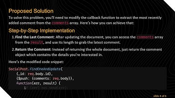 How to Retrieve the Pushed Comment with Mongoose in Node.js