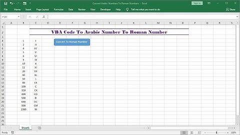 #266-How to Convert Arabic Numbers to Roman Numerals in Excel using VBA