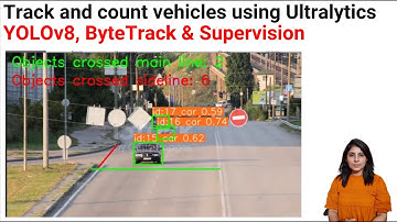 Tracking and counting vehicles using Ultralytics YOLOv8, ByteTrack & Supervision