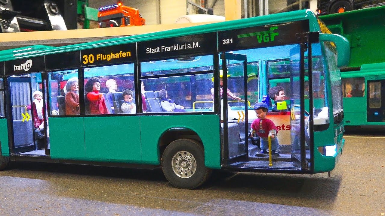 RC MODEL BUS SPECIAL!! GREAT RC SCALE MODEL BUSES AT WORKMERCEDESBENZIKARUSMAN YouTube