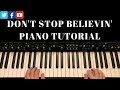Dont stop believin piano tutorial wchord chart  journey