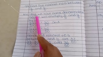 Find five rational numbers between 3/5 and 4/5.