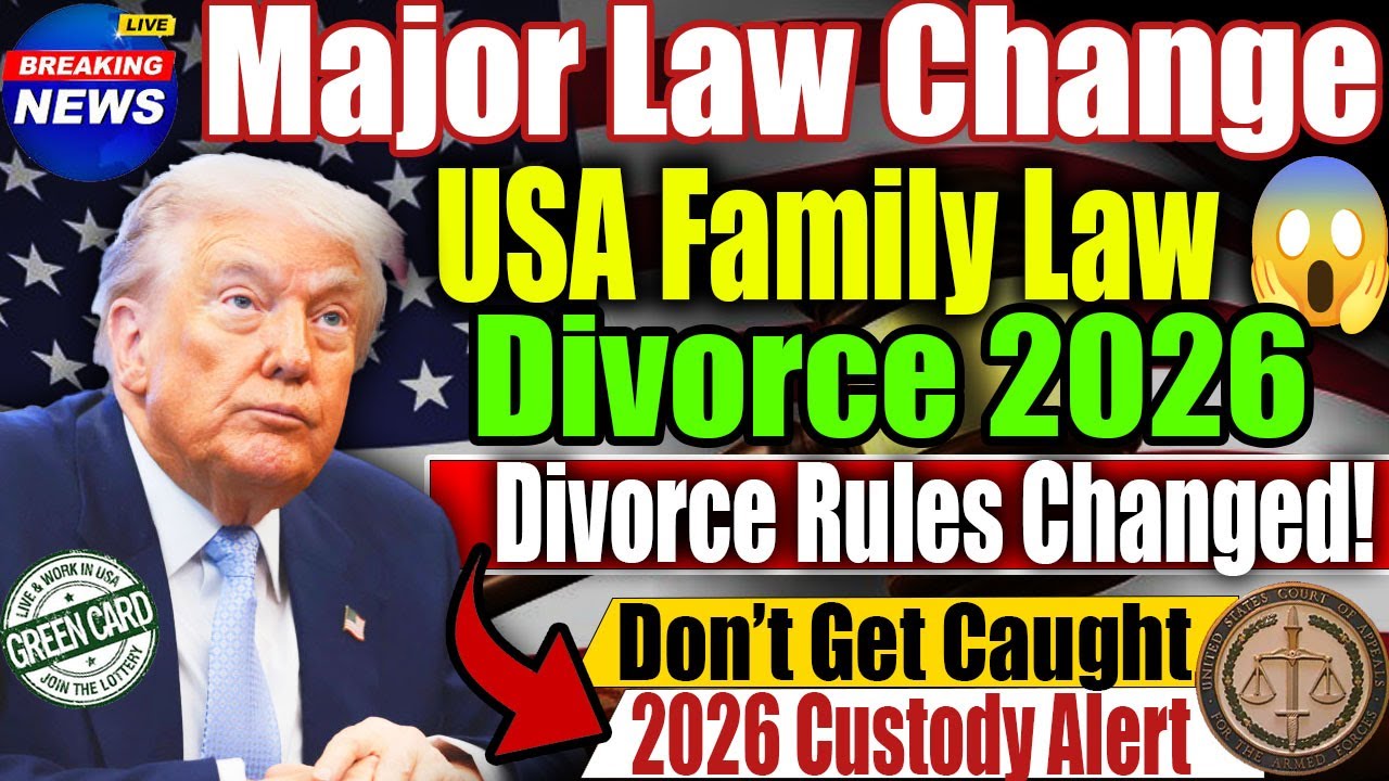 В 2026 году в США произойдут большие перемены в сфере разводов и опеки над детьми 😱