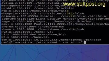 cut command example in CentOS
