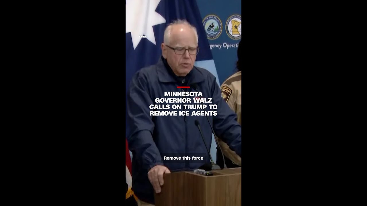 Minnesota Governor Walz calls on Trump to remove ICE agents
