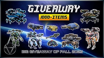 1000x GIVEAWAY (450 Robots & 500+ weapons) – Massive Prize Pool | War Robots