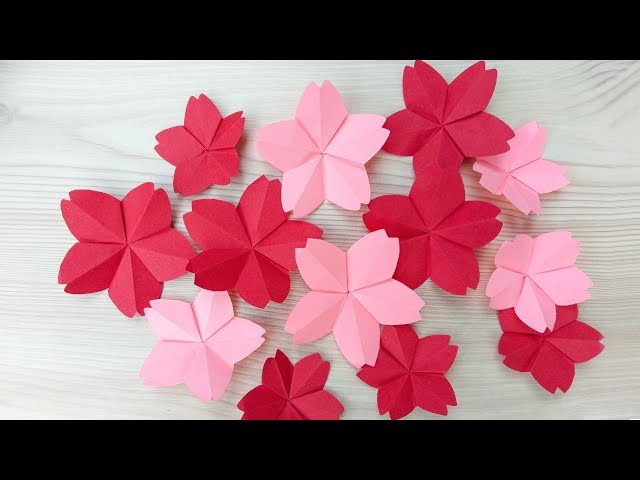 🌸 Paper CHERRY BLOSSOM 🌸 - DIY | Paper Flower | Paper Craft | TUTORIAL | class=