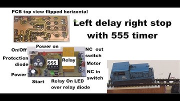 Move -delay -move back -stop with DPDT relay & 555 timer.